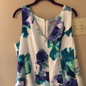 Fancy floral pocketed dress, size 16